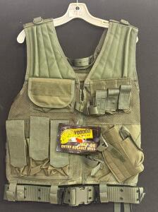 Voodoo Tactical MSP-06 Entry Assault Vest, OD Green, MOLLE, Adjustable (41-53" Chest)