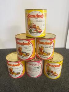 SamAndy Foods Emergency Food Storage Cans &ndash; Granola, Peanut Butter Powder, Egg Mix, Cheese Powder, Whole Egg Mix