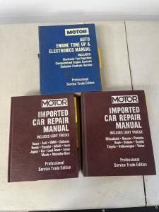 MOTOR Imported Car Repair & Engine Tune-Up Manuals, 2 Volume Set, Pro Trade Ed., 1980s&ndash;1990s