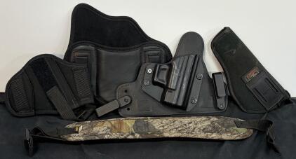 Gun Holster And Sling: Uncle Mike's Sidekick S32/S, Alien Gear IWB, Allen Camo Rifle Sling