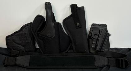 Multi-Brand Black Gun Holster & Allen Sling - Fobus, Falco, DeSantis, Belt & Paddle Styles