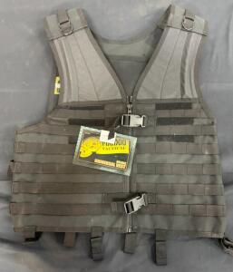 Voodoo Tactical Deluxe Universal Tactical Vest, Model 20-7210, Black, Fully Adjustable, MOLLE Compatible