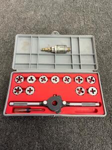 14-Piece Tap And Die Set With Dies, Case, Handle, Screwdriver, & Inline Air Filter