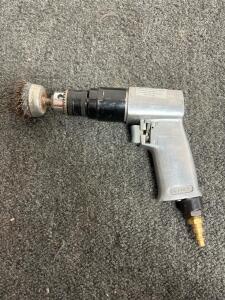 Central Pneumatic 3/8" Reversible Air Drill, Model 46524, 1800 RPM, With Wire Wheel Brush