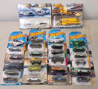 (24) Hot Wheels Premium & Mainline 1:64 Die-Cast &ndash; Lancia, Audi, Porsche, Team Transport