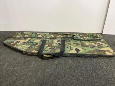 42" Woodland Camo Tactical Rifle Case With Dual Handles And External Pockets