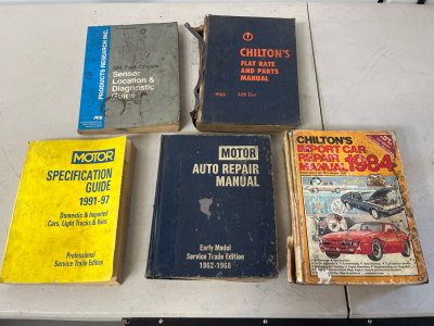 Vintage Automotive Service, Repair, And Specification Manuals 1962-1997, Chilton, Motor, PRI