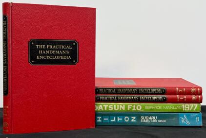 Chilton Subaru 1985-92 Repair Manual, 1977 Datsun F10 Service Manual, Practical Handyman&rsquo;s Encyclopedia Set