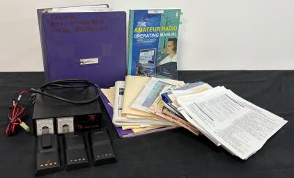 Samlex SEC-1235M 30A Regulated DC Power Supply With Motorola Batteries & Ham Radio Docs