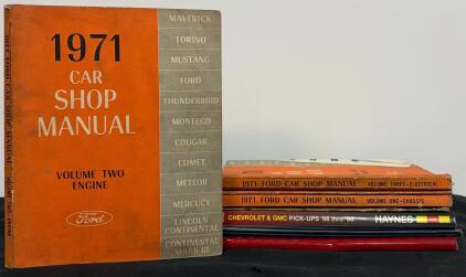 1971 Ford Car Shop Manual Vol 1, 2, 3, 5 + Haynes Chevy/GMC 88-98, Ford Handbook, MAC Diagnostic