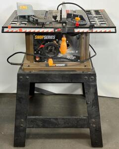 ShopSeries RK7240.1 10" Benchtop Table Saw, 13 Amp, Stand, Blade Guard, Miter Gauge (Located In Connex 1)