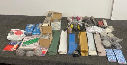 Large Lot 3M & MSA Respirators, New Filters, Sandpaper Belts, Discs, Kits, Automotive PPE