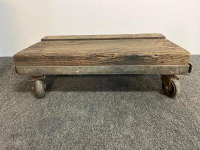 Heavy-Duty Wooden Moving Dolly With Metal Frame, 30" x 18", 1,000 lb Capacity (In connex 1)