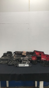 Toolbelts: Magogrip, dead on tools, CLC, voyager, husky. and a tripod