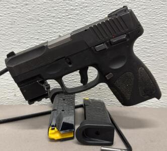 Taurus G2C 9mm Pistol, 3.2" Barrel, 2 Magazines, Laser Sight, Serial TLN10286