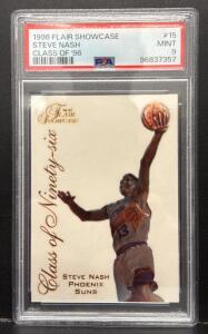 1996 Flair Showcase Steve Nash Class of '96 #15 PSA 9 Mint Phoenix Suns Rookie Card