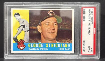 1960 Topps George Strickland #63 Cleveland Indians PSA 7 NM Baseball Card