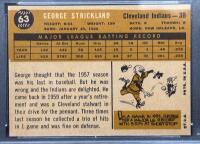 1960 Topps George Strickland #63 Cleveland Indians PSA 7 NM Baseball Card - 3