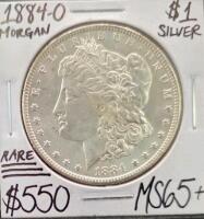 1884-O MS65 RARE Gem Silver Morgan Dollar