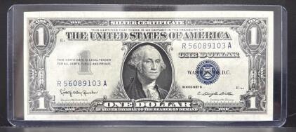 1957B $1 Silver Certificate, Fr. 1621, Serial R56089103A, Granahan-Dillon Signatures