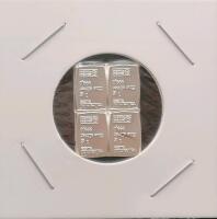 GRAU'S 999.9 Fine Silver Miniature Bars 3g Each, Serial 09666, 2x2" Display Holders, Set of 4 - 2