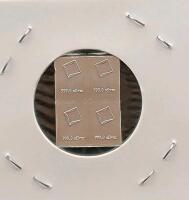 GRAU'S 999.9 Fine Silver Miniature Bars 3g Each, Serial 09666, 2x2" Display Holders, Set of 4 - 3