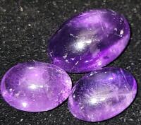 Set of 3 Natural Purple Madagascar Amethysts - 3