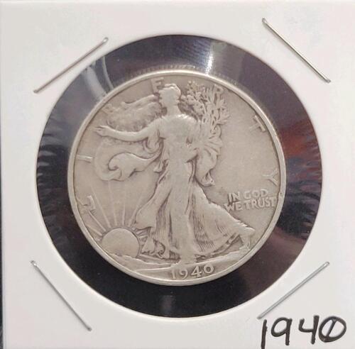 1940 Walking Liberty Half Dollar, 90% Silver, 12.50g, 30.63mm Diameter