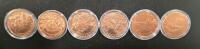 (6) 1 oz. .999 Copper Dinosaur Rounds