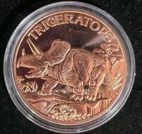 (6) 1 oz. .999 Copper Dinosaur Rounds - 4