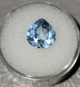 4.50ct Natural Brazilian Blue Aquamarine Faceted Pear-Cut Gemstone