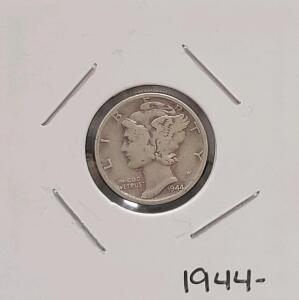 1944 Mercury Dime, 90% Silver, Circulated Condition