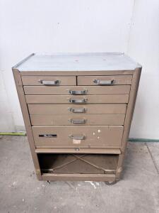 Ron Line Rolling Metal Drawer Cabinet with 6 Drawers and Casters