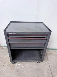 Craftsman 2-Drawer Rolling Tool Chest, Black with Red Accents, Steel Construction