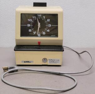 Vintage Amano Time Clock, Powers On, Made in the USA, Model 3600