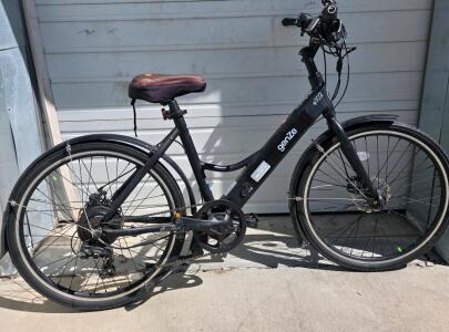 GenZe e102 Step-Through Electric Bike, 350W Motor, 36V Samsung Battery, 7-Speed Shimano, Disc Brakes, to charges and powers on (see photos)