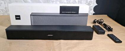 (1) BOSE Solo Soundbar Series II, W/ AC Adapter, Remote & Original Box