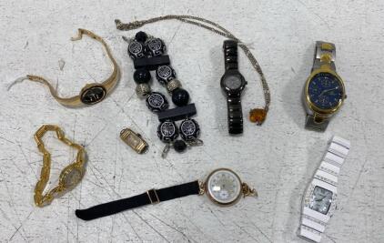 Lot of Vintage & Modern Watches &ndash; Elgin Pocket Watch, Constellation Quartz, Multiple Styles