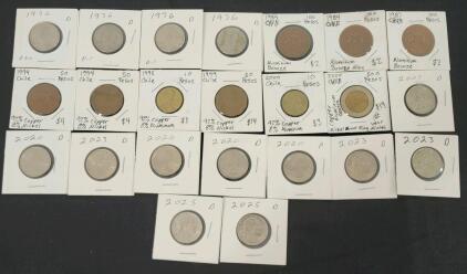 Large Coin Collection: U.S. Washington Quarters (1976&ndash;2025 D), Chile Pesos 10-500P (1984&ndash;2000)