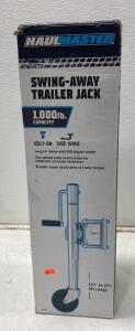 Haul-Master 57732 Swing-Away Trailer Jack, 1,000 lb Capacity, 12.75"-22.75" Lift Range