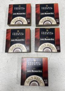 Federal Premium Gold Medal GM215M Large Magnum Rifle Match Primers 5 Boxes, 500 Total