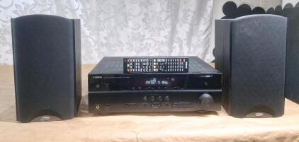 (1) Yamaha HTR-4064 AV Receiver W/ Remote & (2) Klipsch Speakers