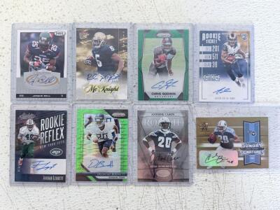 NFL Autograph Rookie & Player Card Lot: Joique Bell, Joe McKnight, Chris Godwin, Chris Brown, More