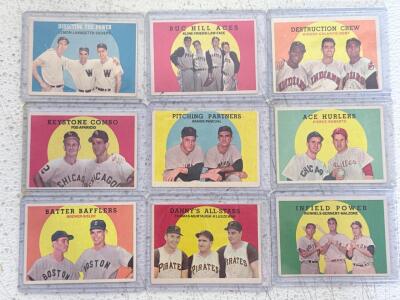 1958 Topps Multi-Player Baseball Cards Featuring Hall of Famers