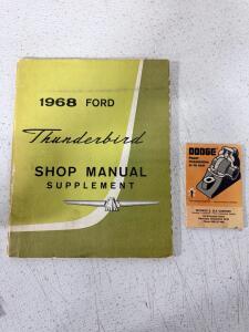 1968 Ford Thunderbird Shop Manual Supplement, February 1968, Original Ford Motor Co. Publication