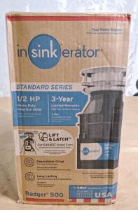 (1) InSinkErator Badger 500 / 1/2HP Garbage Disposal
