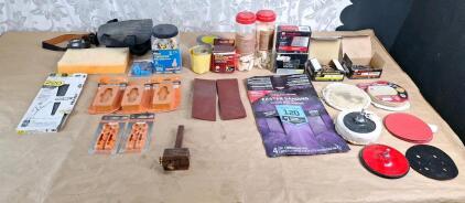 (1) Marples M2153 Sheffield England Scribing Tool, (5) Packs Of New Bar Clamp Pads & More