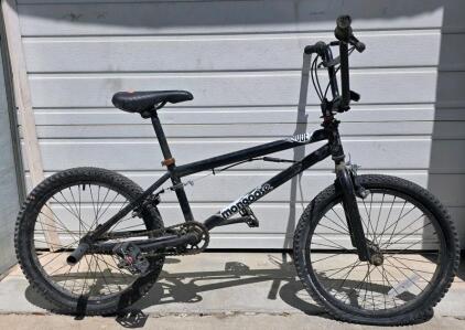 Mongoose BMX Freestyle Bike, 20" Wheels, Steel Frame, Rear Pegs, Front Brake, Black