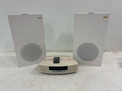 (1) Bose Wave Music system AWRCC2 (2) Cambridge Soubd Works Passivr Subwoofer, Tested, powers on