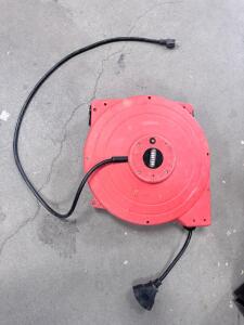 Ironton Retractable Extension Cord Reel 30 ft 12 AWG 3-Outlet 125V Automatic Wall/Ceiling Mount